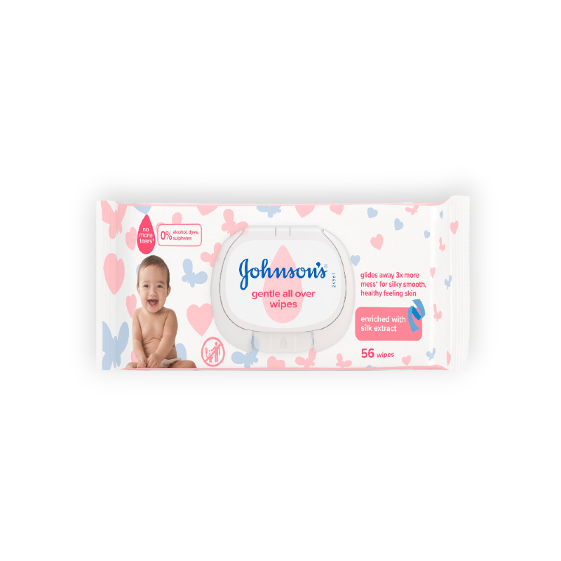 JOHNSONS GENTLE ALL OVER BABY 56 WIPES OFFER