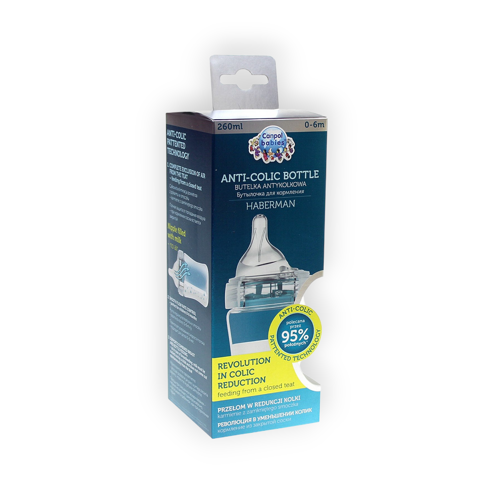 CANPOL BABIES ANTI COLIC BOTTLE240ML+ SOOTHER FREE
