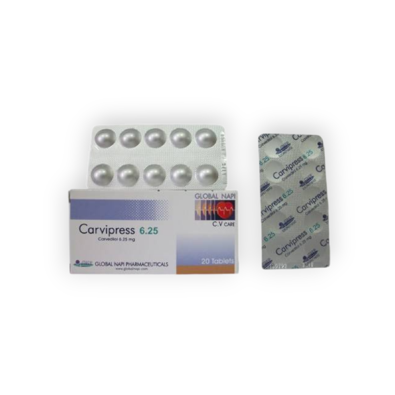 CARVIPRESS 6.25 MG 20 TABLET