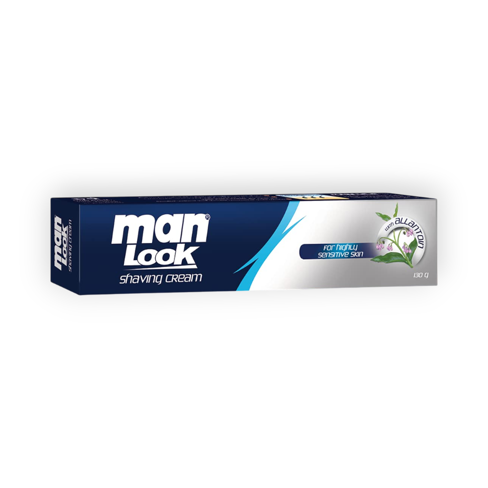 MAN LOOK SHAVING CREAM. (SENSITIVE) ALLANTOIN 130GM
