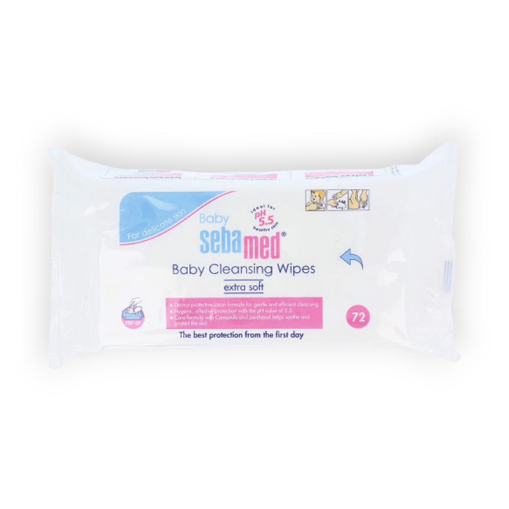 SEBA MED BABY CLEANSING WIPES 72 PIECES