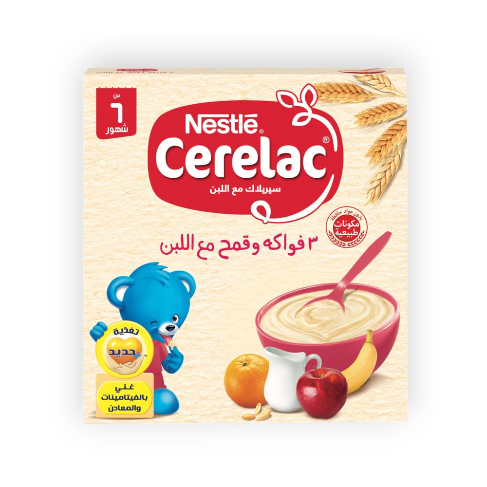 CERELAC IRON 3 FRUITS & WHEAT WITH MILK 125 GM+40