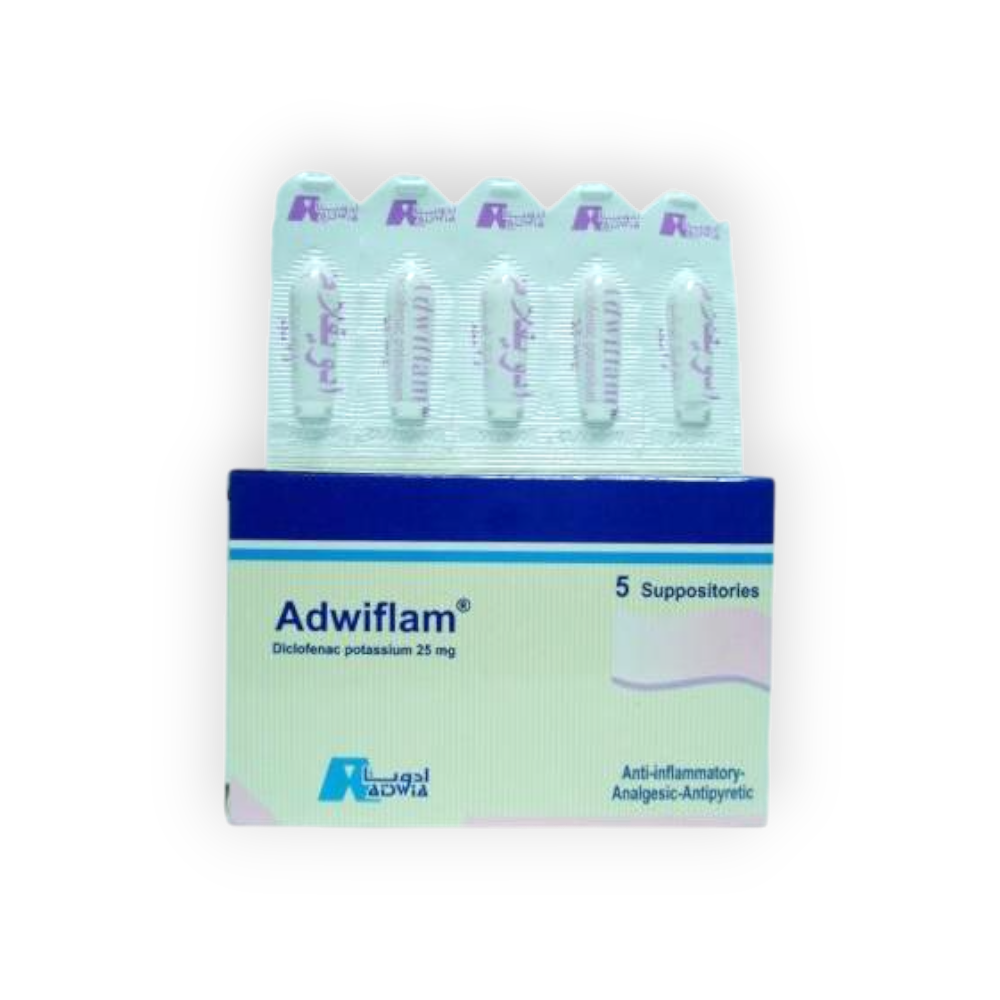 ADWIFLAM 25 MG 5 SUPPOSITORIES