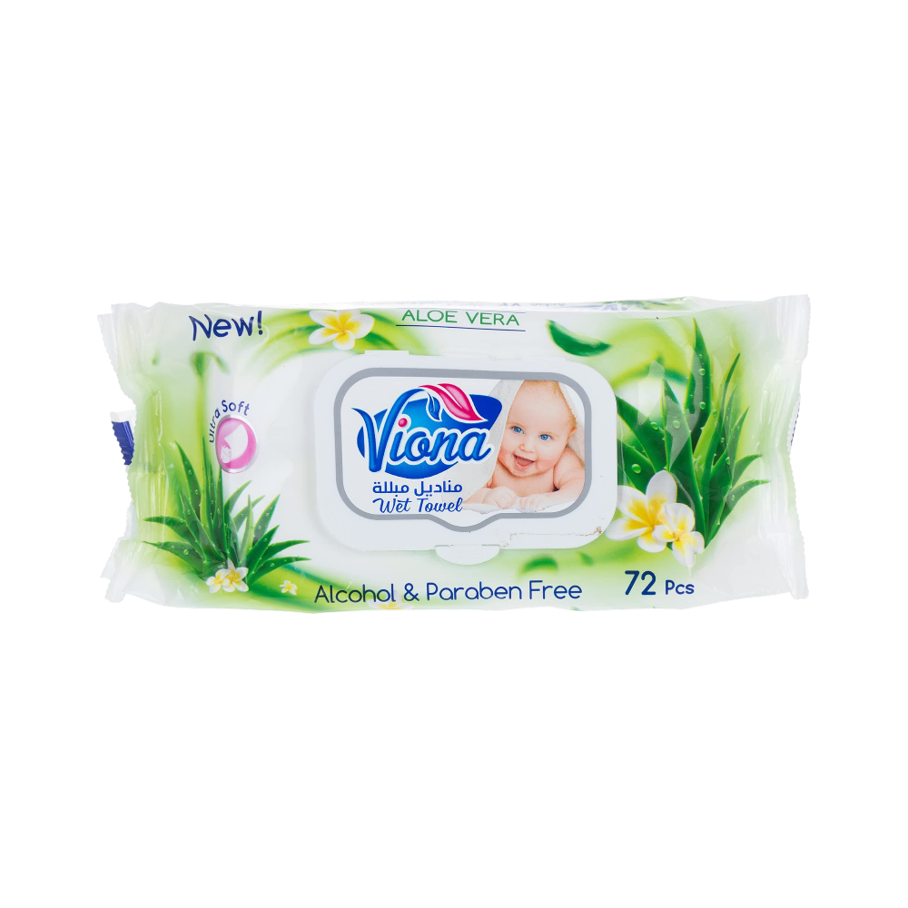 VIONA WET WIPES ALOE VERA CHILD 72 Piece