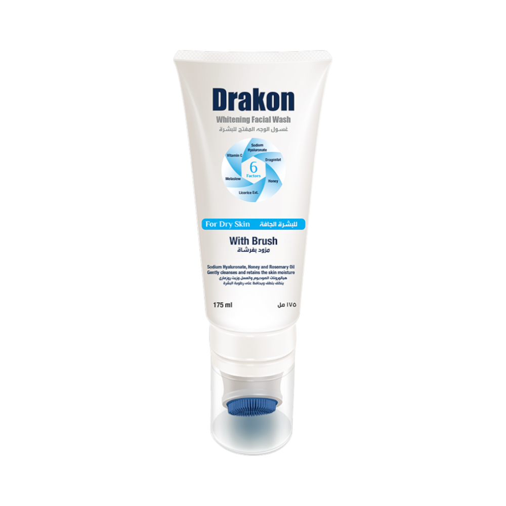 DRAKON WHITENING FACIAL WASH DRY SKIN 200ML