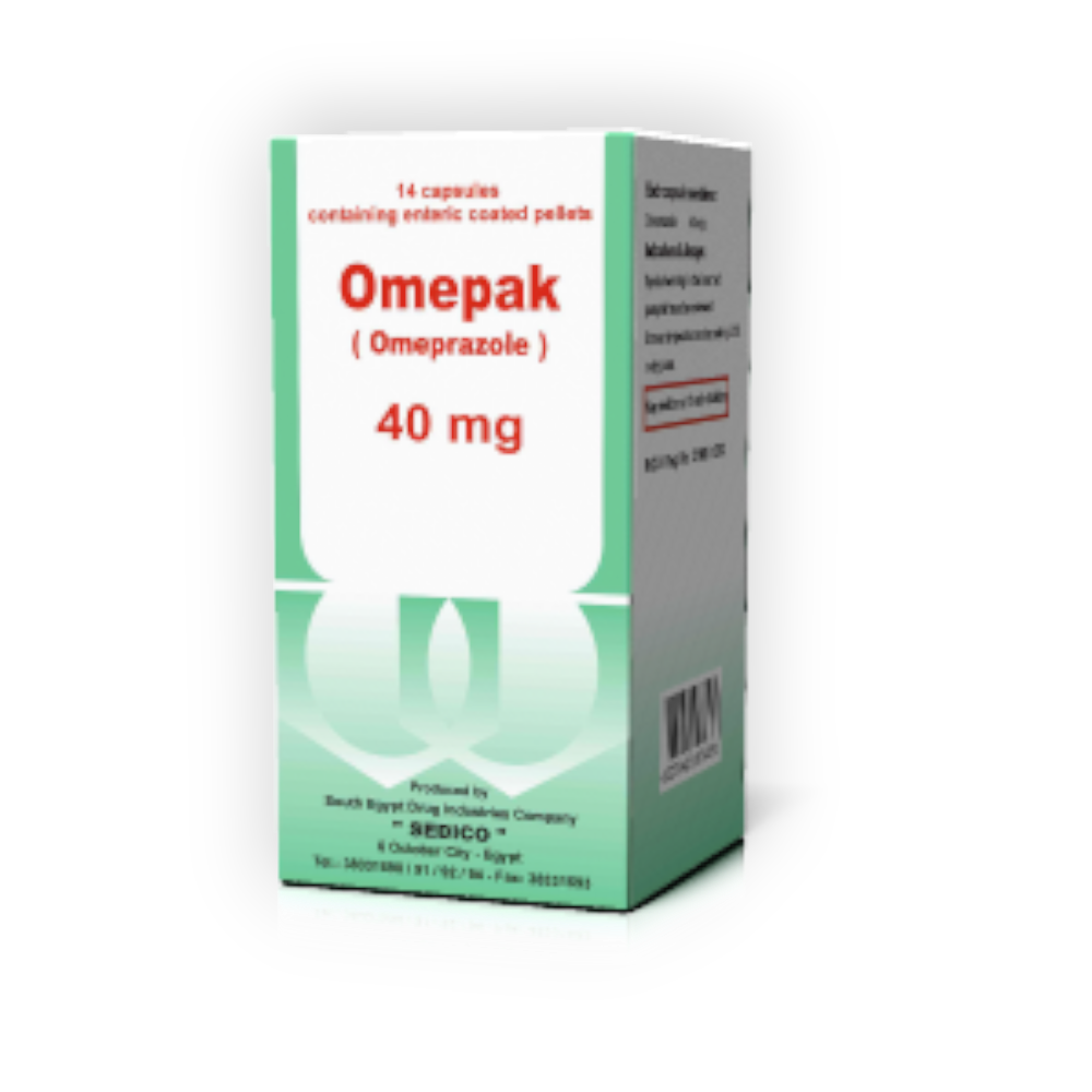 OMEPAK 40 MG 14 CAPSULES
