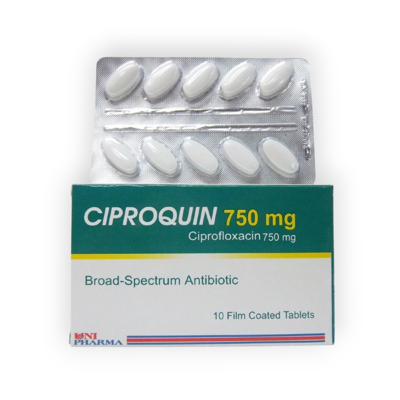 CIPROQUIN 750 MG 10 TABLET