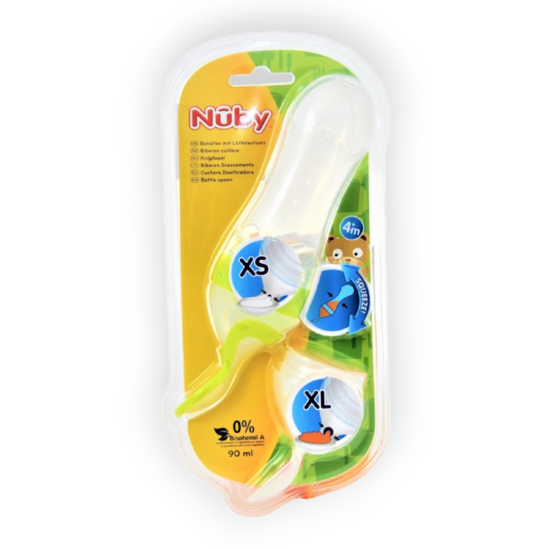 NUBY FEEDING BOTTLE WITH SPONE 90 ML 4+MONTH 5913