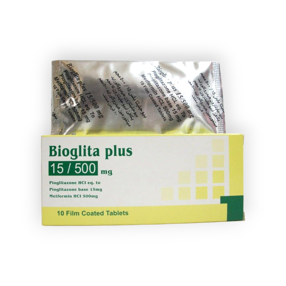 BIOGLITA PLUS 15 / 500 MG 20 TABLET