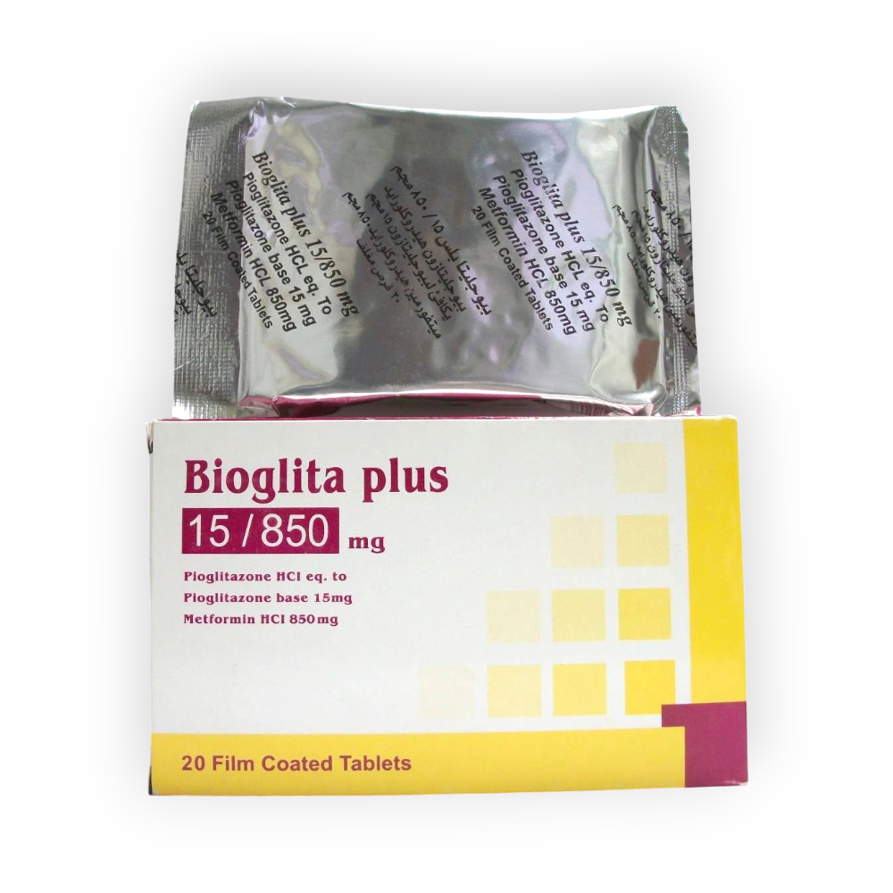 BIOGLITA - PLUS 15 / 850 MG 20 TABLET