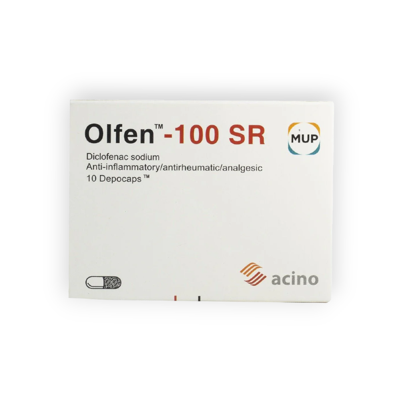 OLFEN 100 MG SR 10 CAPSULES
