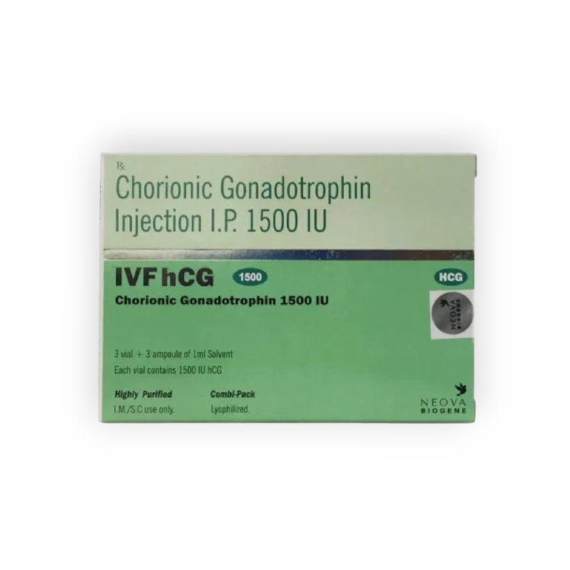 CHORIONIC GONADOTROPHIN 1500 U 1VIAL