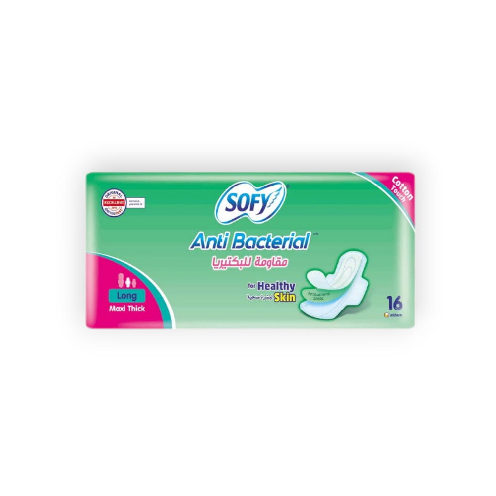 SOFY ANTI BACTERIAL LONG ULTRA THICK 16PADS