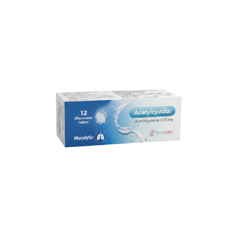 ACETYLCYSTDAR 600 MG 12 TABLET TUBE