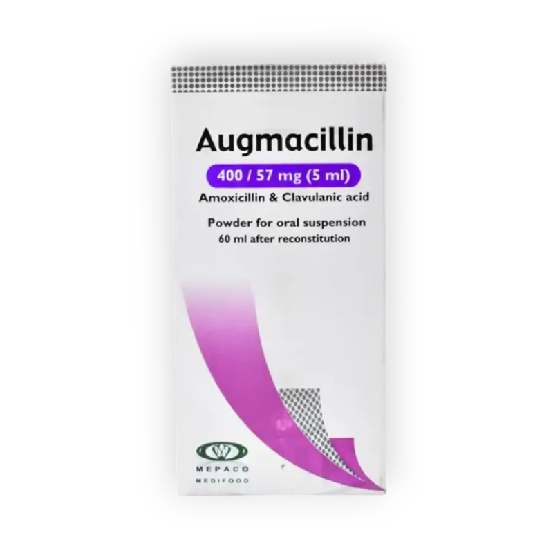 AUGMACILLIN  400 / 57 MG 5 ML  suspension  60 ML