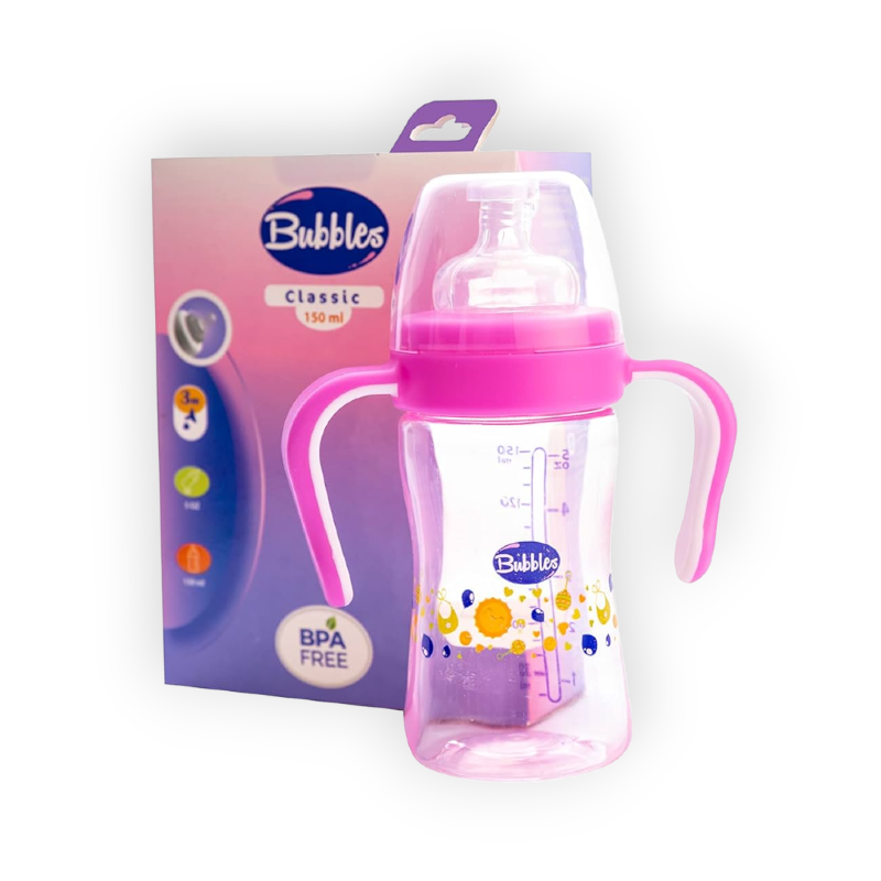 BUbbLES FEEDING BOTTLE CLASSIC  150ML 8522  (ROSE)