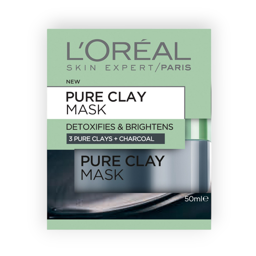 LOREAL PURE CLAY MASK CHARCOAL 50 ML