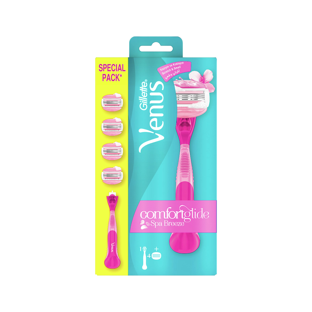GILLETTE VENUS SPA COMFORTGLIDE 4 BLADEA + MACHINE