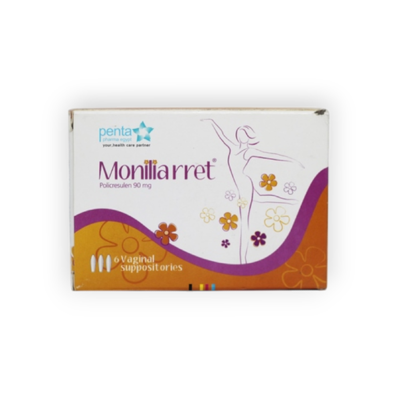 MONILIARRET 90 MG 6 VAG SUPP